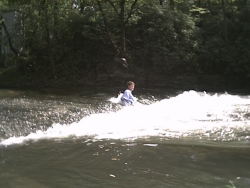 Mark checks out the dam