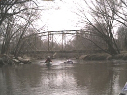 Greg & Colin at Anderson's. This bridge was moved to Anderson's from East Lincoln Way in 1949.