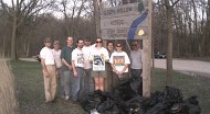 Skunk River Paddlers & Associates adopted Sleepy Hollow Park   (photo by Rachel, April 17th 2002